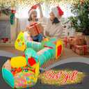 Kids Play Tent for Toddlers, 5pc Toddler Jungle Gym Playset with Ball Pit, Crawl Tunnel and Obstacle Course, Indoor Outdoor Playhouse Toy for Boys and Girls