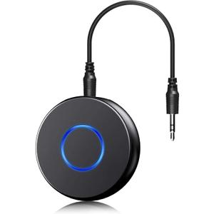 Bluetooth 5.0 Aux Adapter for Car, Wireless Audio Receiver, Portable Hands-Free Kit With RCA AUX 3.5mm for Home/Car Stereo Music Streaming Sound System