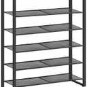 HOOBRO Shoe Rack, 6-Tier Shoe Organizer, for 18-24 Pairs of Shoes, Large Capacity Shoe Storage Shelf, Durable and Stable, for Entryway, Closet, Hallway, Dorm Room, Industrial, Rustic Brown BF67XJ01G1
