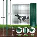 Fence Post 5 Feet / 60 Inch, Pack of 10, Heavy Duty Metal Fence Posts, No Dig U Post with U-Channel, Adjustable Tabs & Anchor Plate, Rust-Proof Steel Fence Stakes for Garden, Farm, Lawn, Poultry