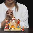 Wesiti 7 Pcs Easter Resurrection Scene Set Jesus Tomb Nativity Scene He is Risen Easter Decorations Religious Christian Home Figurines Gifts for Religious Home Office Tabletop Gift