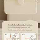 3-Tier Portable Medicine Cabinet Organizer, Empty Plastic First Aid Kit, Medicine Storage Box for Dormitory, Home, Travel, Family Emergencies (13.8*9.0*7.5 in)