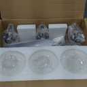 3 Lights Bathroom Vanity Light Fixtures Modern Chrome Vanity Light with Milk White Glass Globe Shade Bathroom Lighting Over Mirror Wall Sconce for Bedroom Living Room Hallway