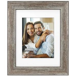 Malden International Designs matted Frame, 14.5 (W) x 17.5 (H) x 0.59 (D), Silver and Bronze