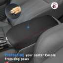 INTGET Center Console Cover for 2026 Honda HRV/HR-V Accessories 2023 2024 2025 Leather Car Armrest Arm Rest Box Lid Middle Console Seat Cover Protector (Red Stitches, 2023+)
