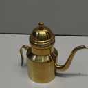 Cabilock Oil Dispenser Vinegar Dispenser Bottle Stainless Steel Oil Can Container with Handle for Kitchen Restaurant Cooking BBQ Golden