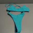 SUUKSESS Women Cheeky Thong String 2 Piece Bikini Sets Sexy High Waist Swimsuit (S)