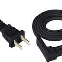 3-Foot 2-Pack Power Cord Compatible with Sonos One, Sonos One SL, Sonos Play-1 Speakers - Power Plug Cable (Standard, Black)