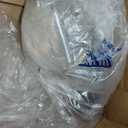 JONATHAN Y JYL2079A 16" Glam Crystal Ball Table Lamp, Modern Bedside Nightstand Lamp for Bedroom Living Room Office, Clear Glass Orb with White Linen Shade and Chrome Accents, LED Bulb Included