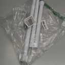 White Tension Curtain Rod for Windows 28 to 48 inch, Adjustable Expandable Pressure Spring Curtain Rod No Drilling, 7/8" Curtain Rod for Bedroom Doorway Closet Door