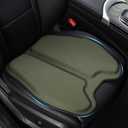 Soft Thin Gel Seat Cushion for Car Seat, Office Chair, Wheelchair, Stadium - Non-Slip Car Seat Cushions with 1 Inch Gel - Sciatica & Tailbone Pain Relief (Green)