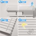 Motorized Blinds with Remote, Horizontal Blinds, Silver, 24" x 64"