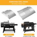 Flame Broiler Kit for Pit Boss Platinum KC Combo Charleston 1020 Combo Series Grill,Heat Diffuser Compatible with Pit Boss Replacement Parts PB1285KC/PB1020NX,Includes Main Plate and Slide Cover