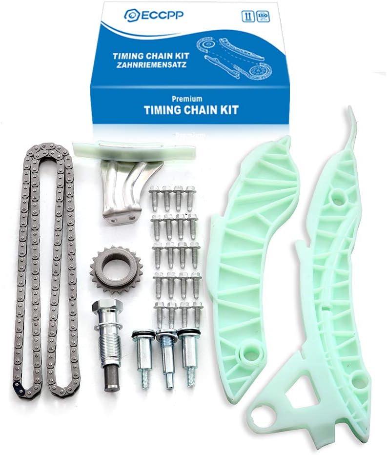 ECCPP TK1100 Timing Chain Kit Tensioner Guide Rail fits for Mini Cooper 1.6L Non Turbo 2007 2008 2009 2010 N12B16A