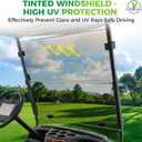 Panglong Golf Cart Tinted Windshield for Yamaha G29 Model-Foldable, Anti-UV and Impact Resistant Golf Cart Windshield, Suitable for 2007-2016 Yamaha Drive/G29 Model