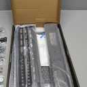 PERLESMITH Universal TV Stand, Table Top TV Stand for 32-60 inch TVs & Monitors, Height Adjustable TV Mount Stand Holds up to 88 lbs with Tempered Glass Base & Wire Management, VESA 400x400mm PSTVS04