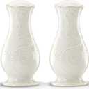 Lenox French Perle White Tall Salt and Pepper Set -