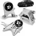 Engine Motor & Transmission Mount 3PCS Set Fit for Chevy/Chevrolet Malibu 2009-2012 2.4L L4, 6-Speed Automatic, Front Engine Mount, Front & Rear Transmission Mount, Replaces A5398 A5504 A5503