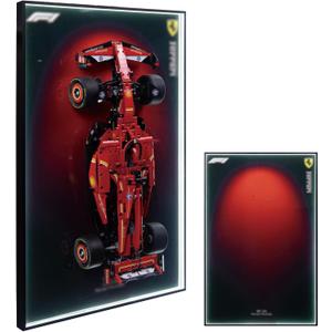 Display Wallboard for Lego Technic Ferrari SF-24 F1 Model Car 42207,Display Board with LED Lights,Adult Collectibles Wall Mount,Gift Idea, Home Decor(No Car Included)
