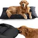 Chew Proof Indestructible Dog Bed - Durable Dog Bed for Aggressive Chewers, Machine Washable & Waterproof Indoor Outdoor Crate Pad, Tough Kennel Pad for Large Dogs (Large (28"x41"))