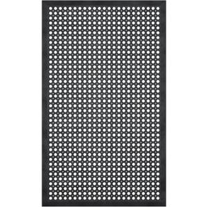 Ottomanson Heavy Duty Rubber Floor Mat  Non-Slip, Waterproof, Easy to Clean  Anti-Fatigue Mat for Commercial Kitchens, Restaurants, Workshops  Oil Resistant, Hose Washable  36" x 60", Black