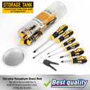 Amartisan 10-Piece Magnetic Screwdrivers Set, 5 Phillips and 5 Slotted Tips Professional Cushion Grip Screwdriver Set