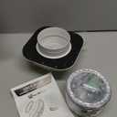 Hon&Guan Magnetic Dryer Vent Coupling Connector Kit DV180 with 6-Ply 4" 3ft Aluminum Foil Dryer Vent Hose for Tight Space & 2 Clamps (White)