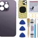 OEM Rear Back Glass Replacement for iPhone 14 Pro Max 6.7 inches with Reparing Toolkit and Pre-Installed Adhesive (Deep Purple)