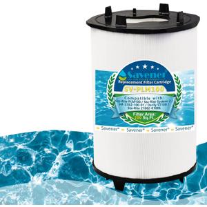 Savener® 27002-0100S Pool Filter Cartridges, Replaces Sta-Rite 27002-0100S Pool and Spa D.E. Filter, Compatible with Sta-Rite PLM100 and System 2 Modular Media, with Air Bleed Assembly, 100 Sq. Ft