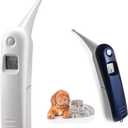 Pet Thermometer Dog Thermometer, Fast Digital Veterinary Thermometer, Pet Thermometer for Dogs, Cats, Horse,Cattle, Pigs,Birds, Sheep.(Battery Included) (white)