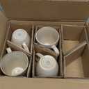 GBHOME Ceramic Coffee Mugs Set of 6, 12oz Stoneware Coffee Mugs Set For Dad Mom Women MEN, Light Weight Coffee Cups for Latte/Tea/Beer/Hot Cocoa, Dishwasher & Microwave Safe,Cappuccino