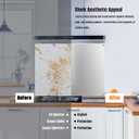 2-Pack 24" By 30" Stainless Steel Stove Backsplash, Reversible Ultra Flat Splatter Guard Range Hood Backsplash, Easy Clean Wall Shield Magnetic Metal Panel