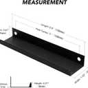 Ravinte 3 Pack Finger Pulls for Cabinets 150mm/5.9" Length Black Edge Pulls Matte Black Finger Cabinet Concealed Handles for Kitchen Drawer Tab Handle
