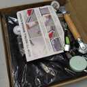 Window Screen Replacement,Screen Door Repair Kit, 48"x178" Black Window Screen Mesh,Including 50 FT Splines+Hooks+2 Rollers+8 Clips+Scissors+Knife+Tape Measure,Fully Equipped Window Screen Repair Kit