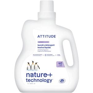 ATTITUDE Liquid Laundry Detergent, EWG Verified Laundry Soap, HE Compatible, Vegan and Plant Based Products, Cruelty-Free, Lavender, 40 Loads, 67.6 Fl Oz