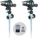 Melnor 65176AMZ Pulsating Sprinkler Dual Pack with Metal Spike