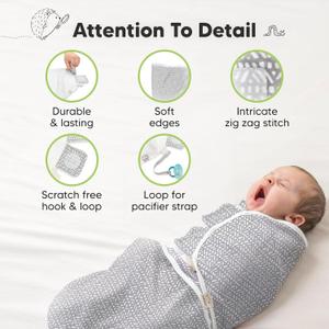 KeaBabies 2-Pack Organic Baby Swaddle Sleep Sacks - Swaddles for Newborns, Infant 0-3 Months, Baby Girls, Boys, Soft & Snug Newborn Sleep Sack, Nursery Swaddling Blankets (Nordic) (One Size)