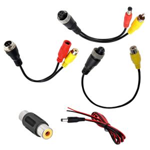 4-Pin to RCA Female to RCA Male Adapter 4-Pin Male to AV Female Adapter + DC for Car Camera