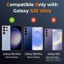 2 x Case for Samsung Galaxy S25 Ultra with Slide Camera Cover+Screen Protector(2 Packs), Military Grade Shockproof Protective Cover, Rotated Ring Kickstand(A - Black)