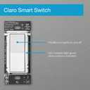 Lutron Claro Smart Light Switch for Caseta Lighting, for LED Lights, Fans, 5 Amp, Single-Pole/3-Way, Neutral Required, DVRF-5NS-BL, White