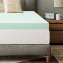 1-Inch High Density Medium Firm Foam Mattress Topper, CertiPUR-US Certified for Superior Comfort and Support, Twin, Green