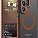 DEERLAMN Strong Magnetic Case for Samsung Galaxy S26 Ultra 6.9-Inch,[Compatible with Magsafe][Military Grade Drop Protection] Translucent Matte Shockproof Protective Phone Cover, Frosted Orange