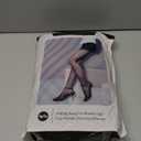 EXQUISLIFE Fleece Lined Tights Sheer Women - Fake Translucent Warm Pantyhose Leggings Sheer Thick Tights, for Winter (Medium, Black+black)