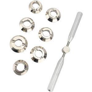 Watch Back Case Opener, 5539 Watch Back Cover Opener with 7 Dies 30.50mm to 36.50mm for Watchmakers