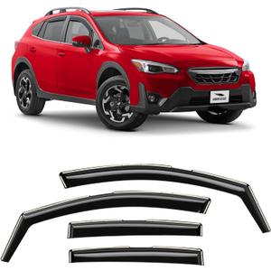 Voron Glass in-Channel Extra Durable Rain Guards for Subaru XV Crosstrek 2018-2023/Subaru Impreza 2017-2023 Hatchback, Window Deflectors, Vent Window Visors, 4 Pieces - 200477