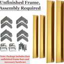 Floating Frame for 40x40 Canvas Paintings Prints, 1.5 Deep DIY Metal Floater Frame for Portrait Landscape Oil Paintings Art Show Gallery Wall Home Office Living Room Decor (Gold)
