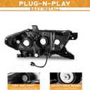WEELMOTO Fits Factory DRL Headlights for 2016-2022 Toyota Tacoma TRD/Limited, Headlight Compatible with 2016 2017 2018 2019 2020 2021 2022 Tacoma Replacement Black Housing