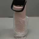 Fijinhom 24oz Insulated Stainless Steel Water Bottle, Wide Mouth Double Wall Vacuum, Silicone Straw, Sweat & Leak Proof, BPA Free Insulated Water Flask for Travel, Keep Cold 24h Hot 12h, Light Pink