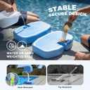 Pool Volleyball Net&Pool Basketball Hoop 2 in 1,Pool Volleyball Net for Inground pools,Pool Basketball Hoop Poolside with Base&StandIncludes 3 Balls/2 Base/Pump, Summer Outdoor Pool Games for Adults
