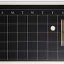 U Brands White Wash Frame Chalkboard Calendar White Board Set, Office Supplies, with Magnet, Chalk Pencils 16 x 20, 4 Pieces